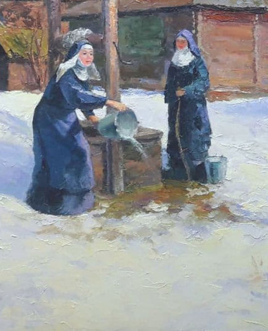 Oil painting Near the well Serdyuk Boris Petrovich - 3