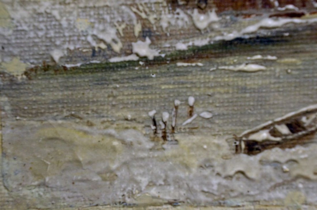 Oil painting Winter landscape - 2