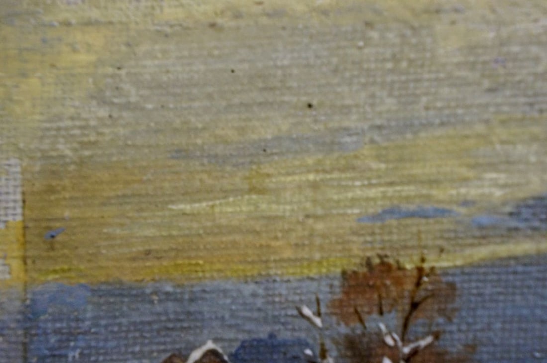 Oil painting Winter landscape - 3