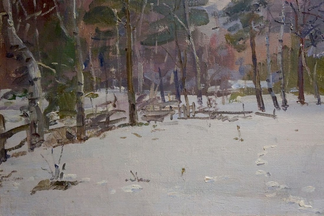 Oil painting Winter landscape V. Kisel' - 2