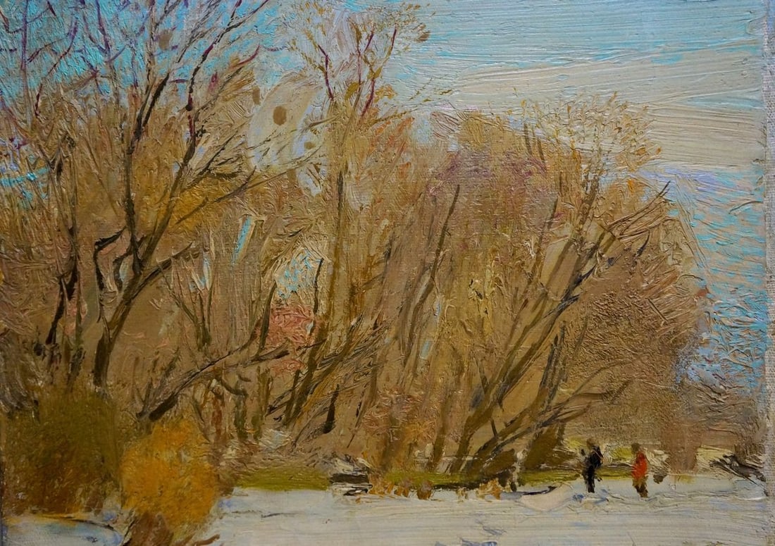 Oil painting End of winter Zaretsky Victor Ivanovich: Title: Oil painting End of winter Zaretsky Victor Ivanovich Description: NoVern 769 *** ABOUT THIS PAINTING *** * TITLE: "End of winter" * ARTISTS: Zaretsky Victor Ivanovich * SIZE: 33x41 cm/'12.99x16