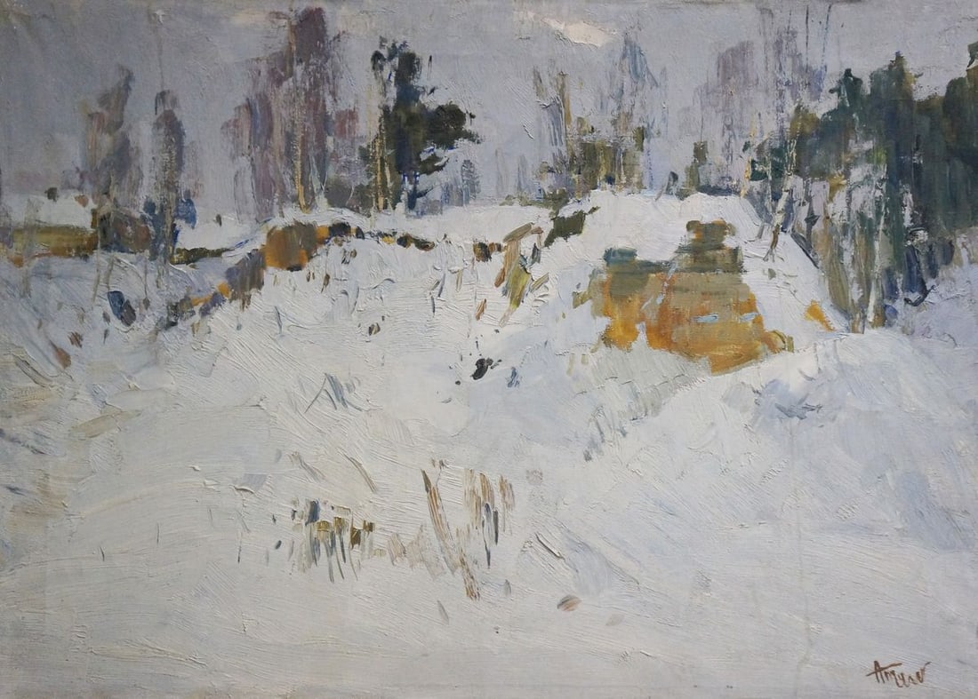 Oil painting Snowdrift Tkachenko Andrey Zinovievich: Title: Oil painting Snowdrift Tkachenko Andrey Zinovievich Description: NoVern 780 *** ABOUT THIS PAINTING *** * TITLE: "Snowdrift" * ARTISTS: Tkachenko Andrey Zinovievich * SIZE: 55x75 cm/'21.65x29.5