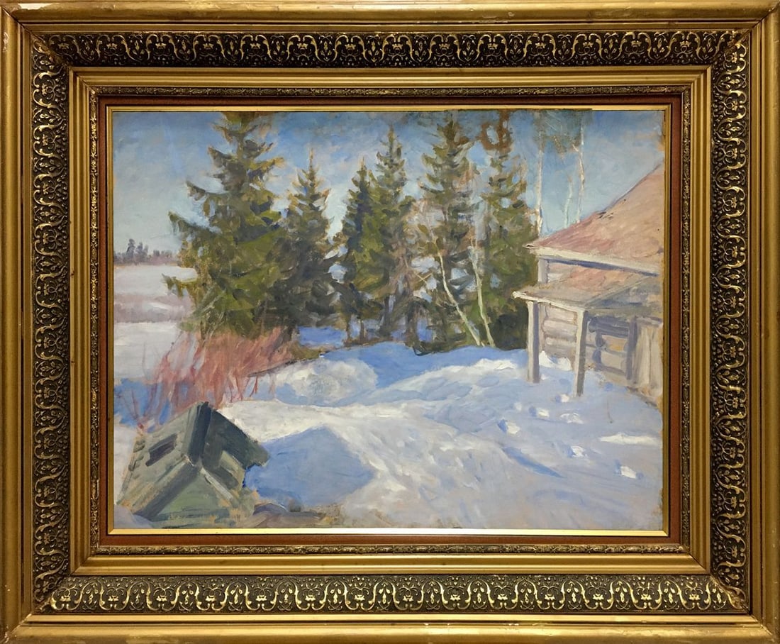 Oil painting Winter came Elena Alekseevna Birulya: Title: Oil painting Winter came Elena Alekseevna Birulya Description: NoVern 854 *** ABOUT THIS PAINTING *** * TITLE: "Winter came" * ARTISTS: Elena Alekseevna Birulya - Memory of Vitold Kaetanovich B