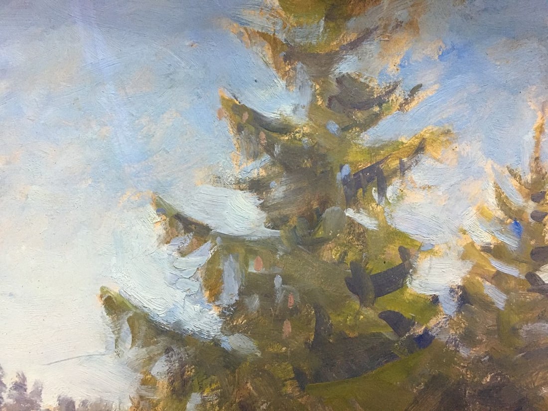Oil painting Winter came Elena Alekseevna Birulya - 2