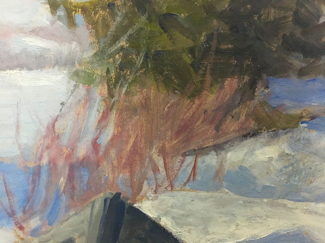 Oil painting Winter came Elena Alekseevna Birulya - 3