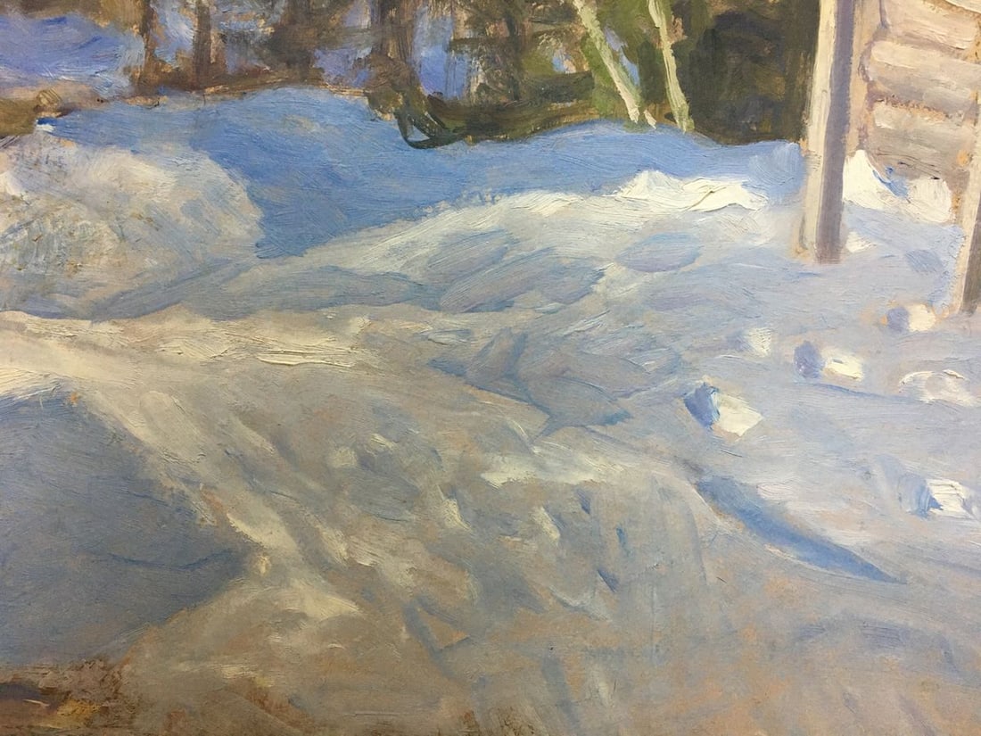 Oil painting Winter came Elena Alekseevna Birulya - 5