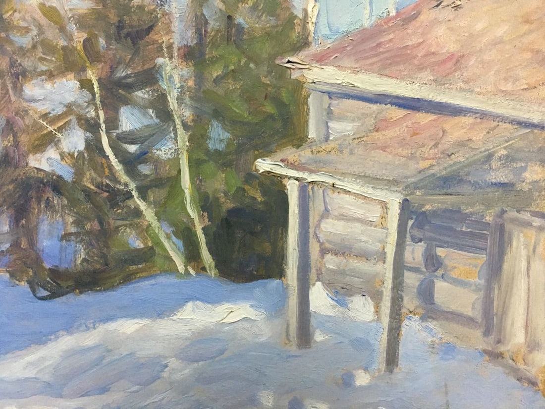 Oil painting Winter came Elena Alekseevna Birulya - 6