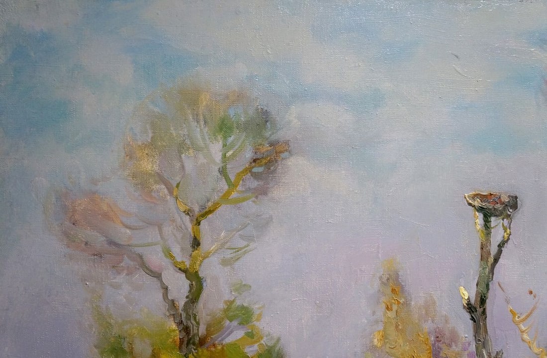 Oil painting Winter landscape Mynka Alexander Fedorovich - 3