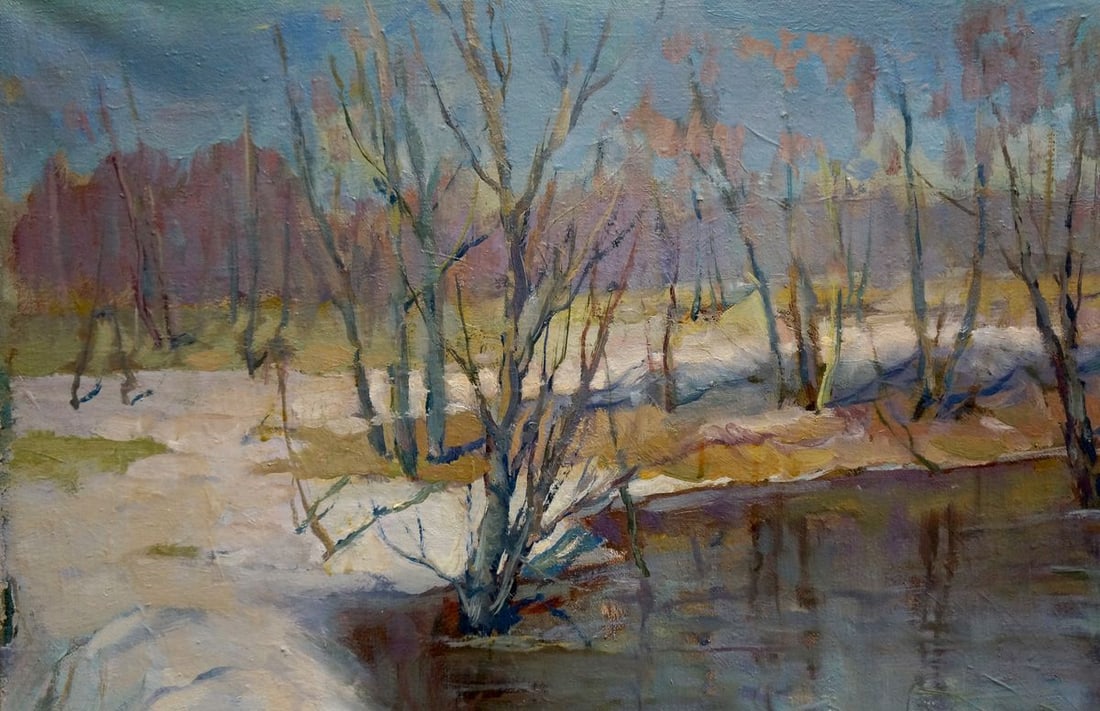 Oil painting Winter landscape Kogan-Shats Matvey Borisovich - 3
