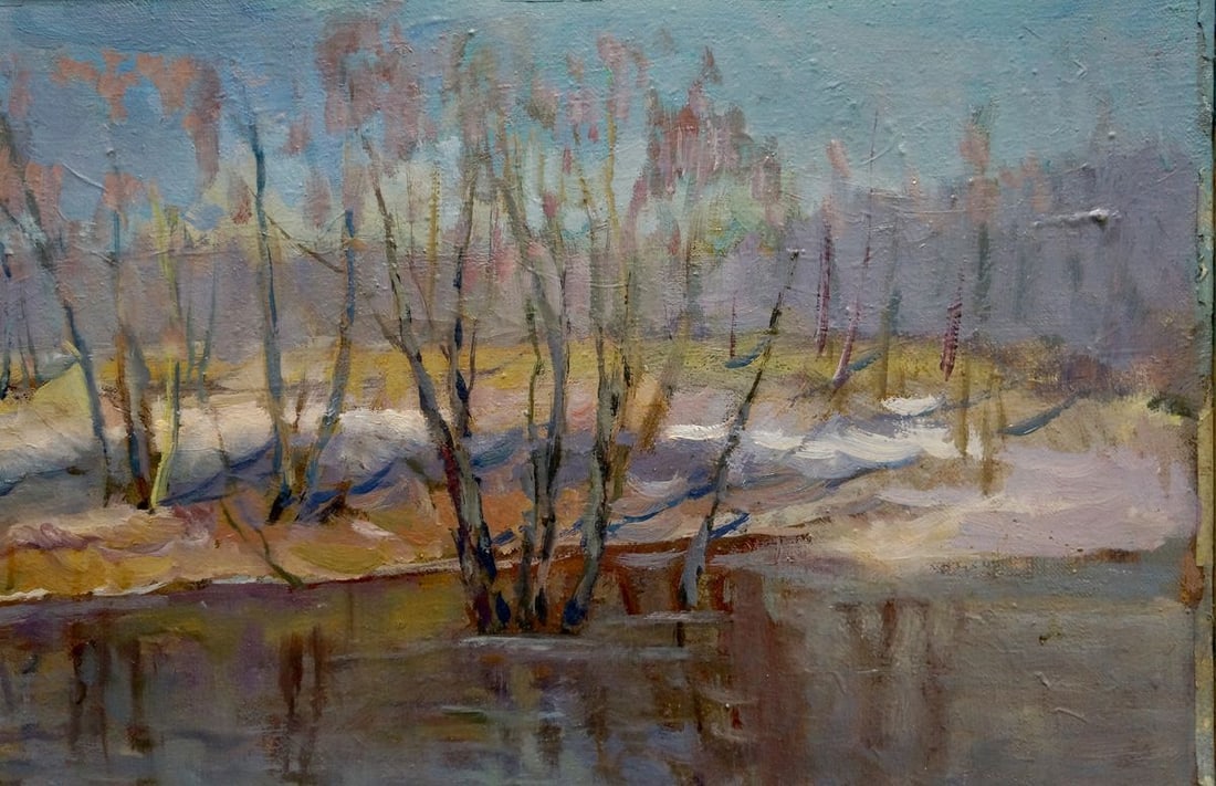 Oil painting Winter landscape Kogan-Shats Matvey Borisovich - 4