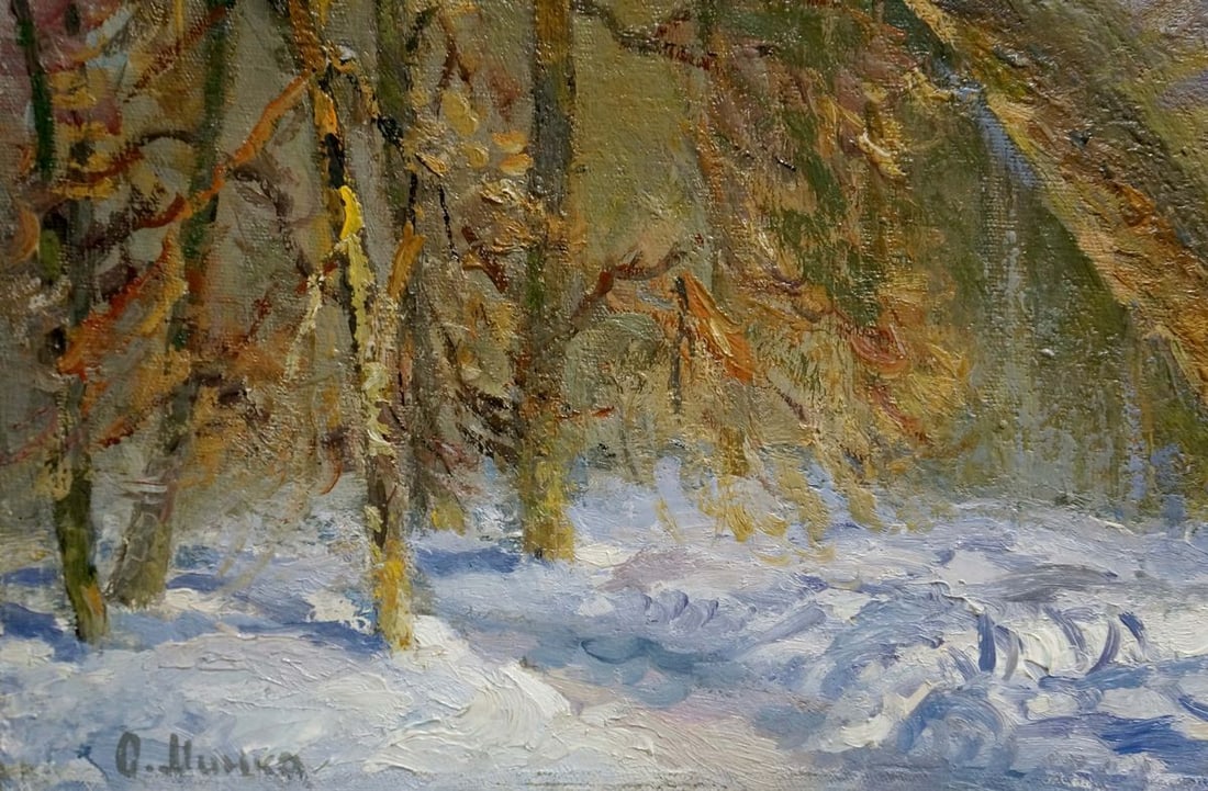 Oil painting Church landscape Mynka Alexander Fedorovich - 2
