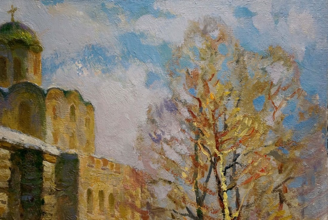 Oil painting Church landscape Mynka Alexander Fedorovich - 4