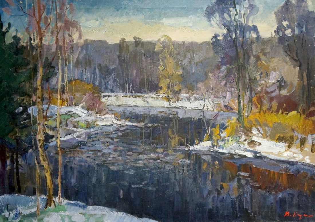 Oil painting Winter landscape Kuts Vladimir Vladislavovich (1 of 8)