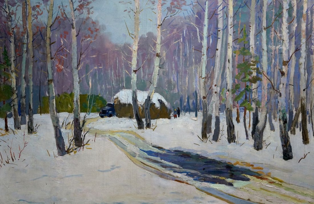 Oil painting Winter landscape Belyak Vladimir Iosifovich: Title: Oil painting Winter landscape Belyak Vladimir Iosifovich Description: NoVern 1064 *** ABOUT THIS PAINTING *** * TITLE: "Winter landscape" * ARTISTS: Belyak Vladimir Iosifovich * SIZE: 80x120 cm