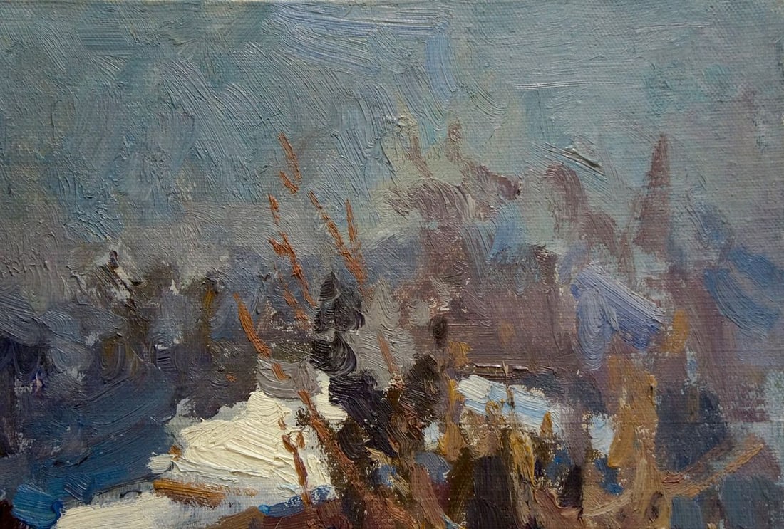 Oil painting Winter landscape Shumov Pavel - 4