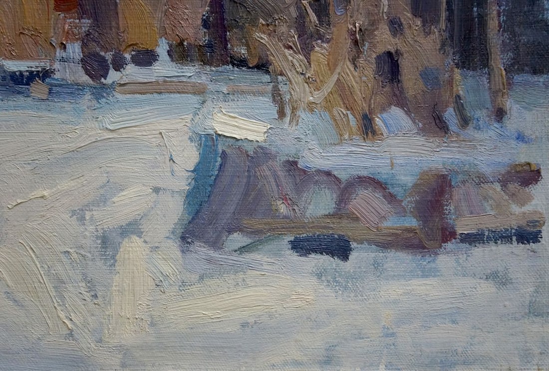 Oil painting Winter landscape Shumov Pavel - 5