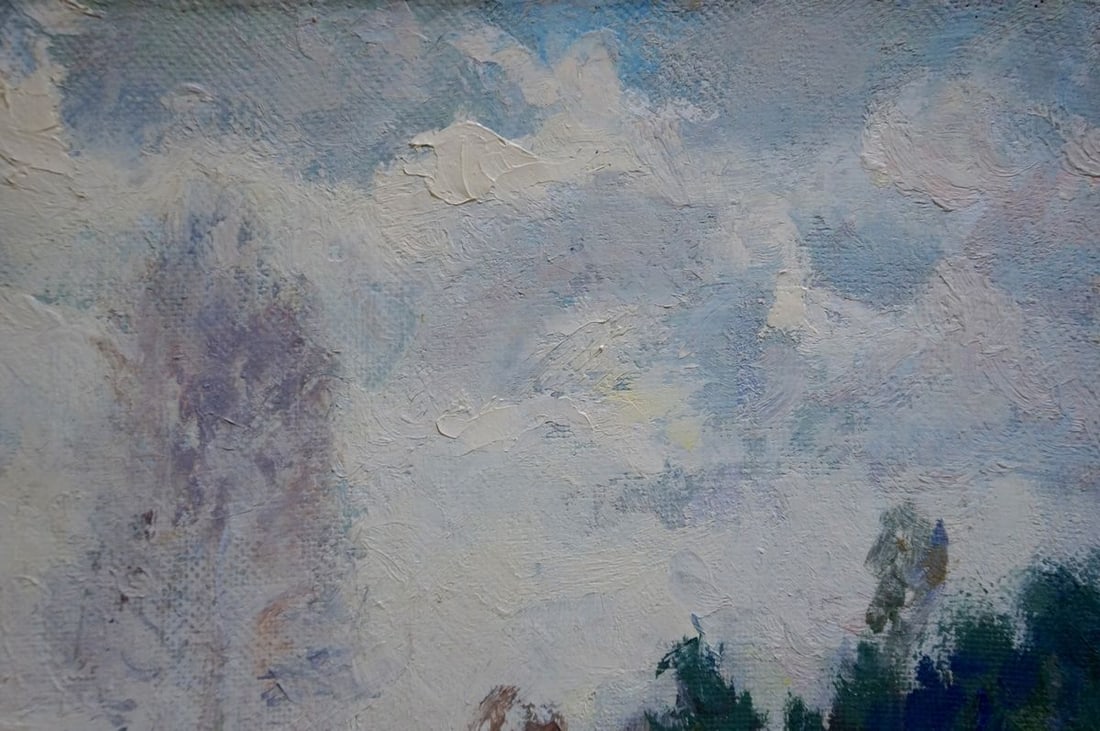 Oil painting Winter landscape Mynka Alexander Fedorovich - 4