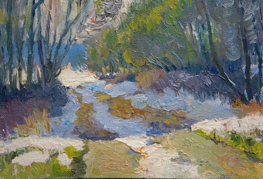 Oil painting Winter landscape Mynka Alexander Fedorovich - 2