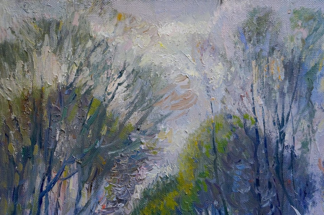 Oil painting Winter landscape Mynka Alexander Fedorovich - 3