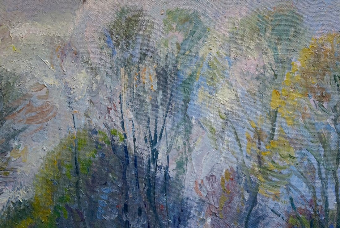 Oil painting Winter landscape Mynka Alexander Fedorovich - 4