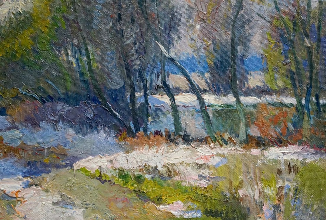 Oil painting Winter landscape Mynka Alexander Fedorovich - 5
