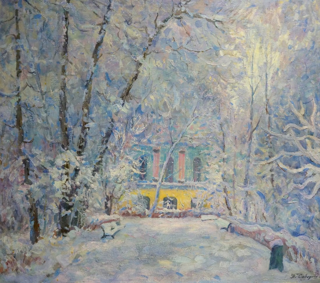 Oil painting Winter landscape Sabadysh Petr Evlampievich (1 of 8)