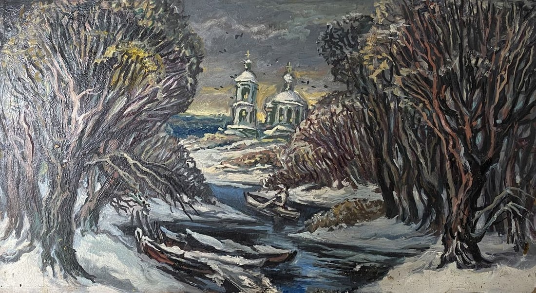 Oil painting March Alexander Arkadievich Litvinov: Title: Oil painting March Alexander Arkadievich Litvinov Description: No35AAA *** ABOUT THIS PAINTING *** * TITLE: "March" * ARTISTS: Alexander Arkadievich Litvinov * SIZE: 34.5x19 cm/'13.58x7.48 inch
