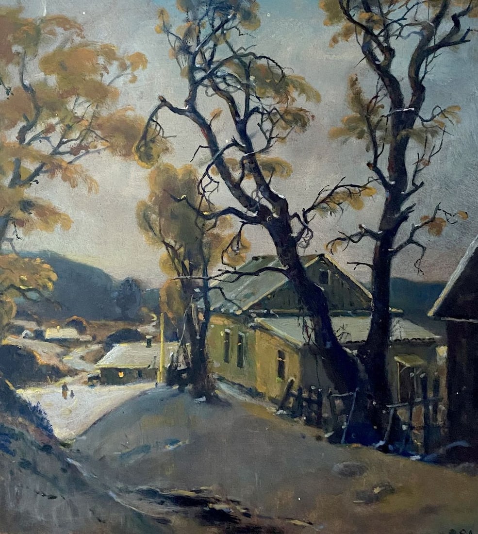 Oil painting Winter twilight Litvinov Oleg Arkad'yevich (1 of 9)