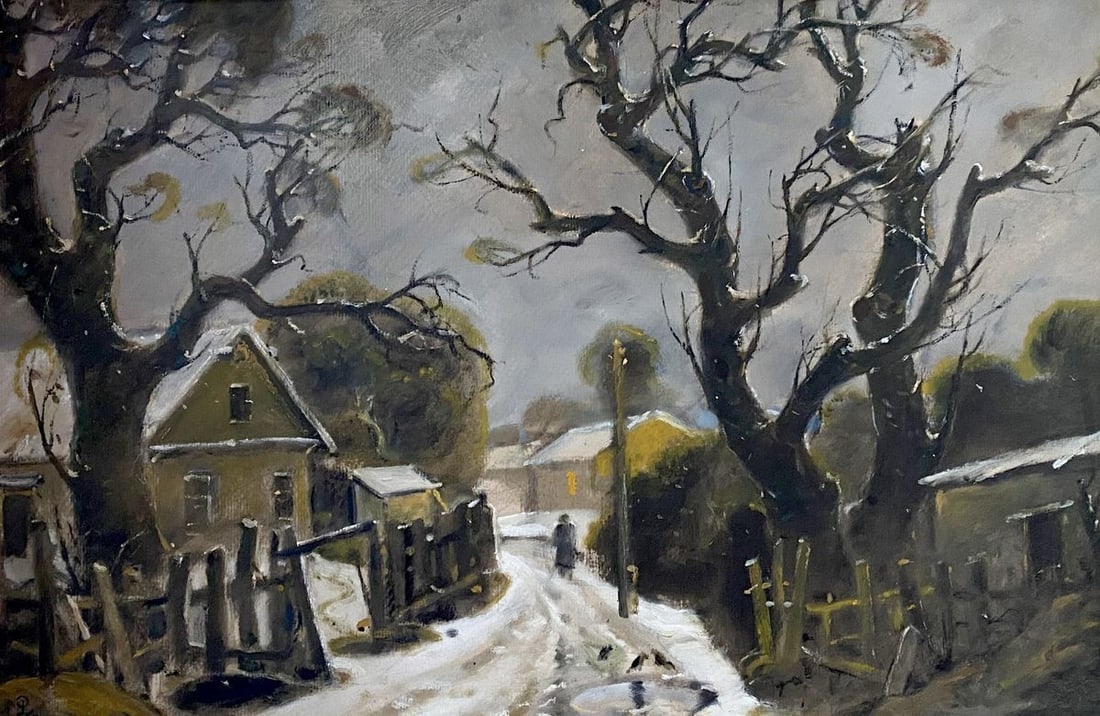 Oil painting Thaw Litvinov Oleg Arkad'yevich: Title: Oil painting Thaw Litvinov Oleg Arkad'yevich Description: NoLitv 285 *** ABOUT THIS PAINTING *** * TITLE: "Thaw" * ARTISTS: Litvinov Oleg Arkad'yevich * SIZE: 42x63 cm/'16.53x24.80 inches' * ME