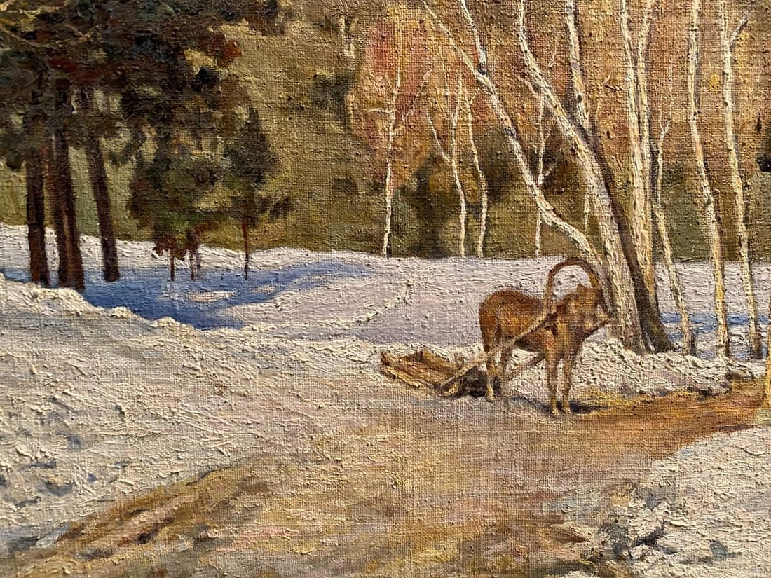 Oil painting Winter march Litvinov Arkady Petrovich - 10