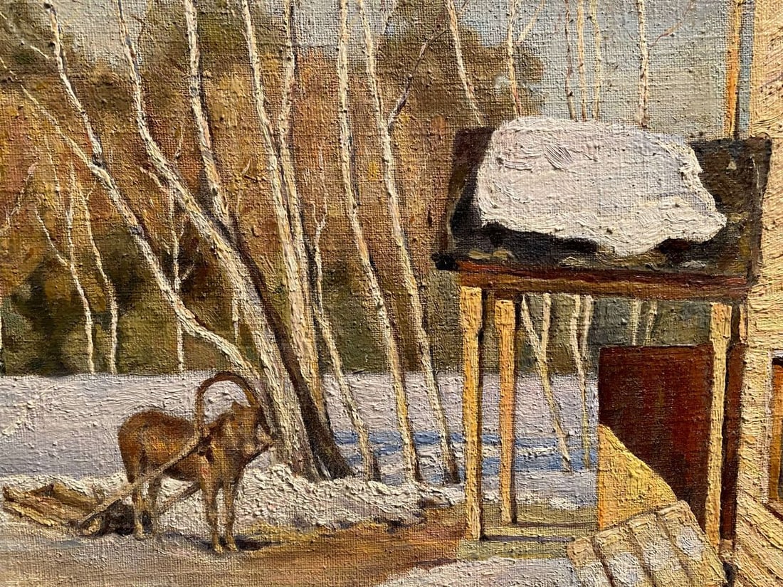 Oil painting Winter march Litvinov Arkady Petrovich - 11