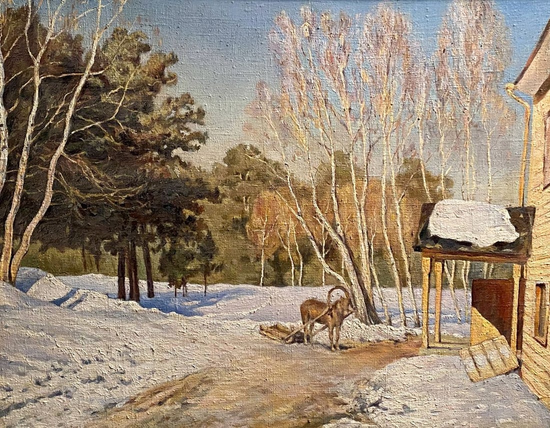 Oil painting Winter march Litvinov Arkady Petrovich: Title: Oil painting Winter march Litvinov Arkady Petrovich Description: NoLitv 447 *** ABOUT THIS PAINTING *** * TITLE: "Winter march" * ARTISTS: Litvinov Arkady Petrovich * SIZE: -x- cm/'-x- inches' 