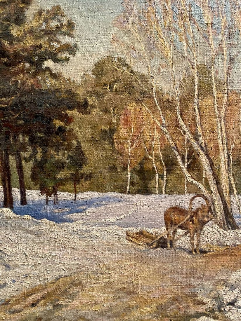 Oil painting Winter march Litvinov Arkady Petrovich - 5