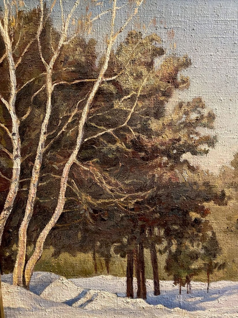 Oil painting Winter march Litvinov Arkady Petrovich - 7
