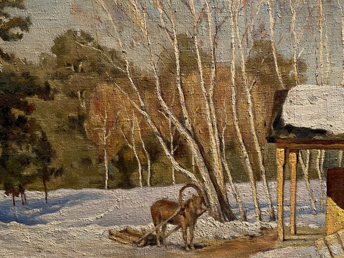 Oil painting Winter march Litvinov Arkady Petrovich - 9