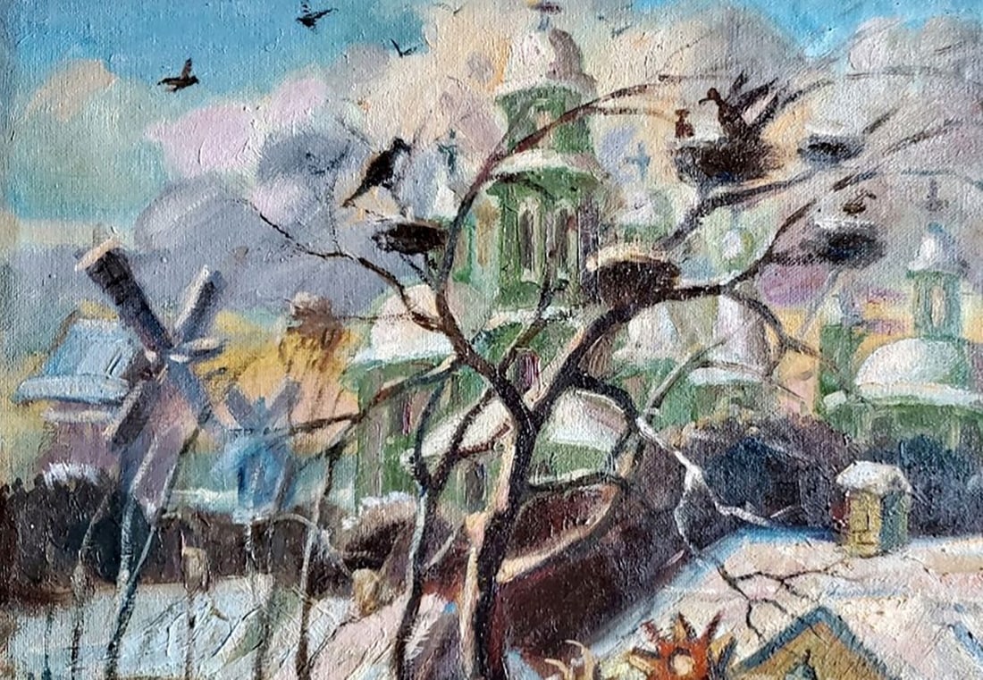 Oil painting Carols in a Ukrainian village Litvinov Daniil Olegovich - 2