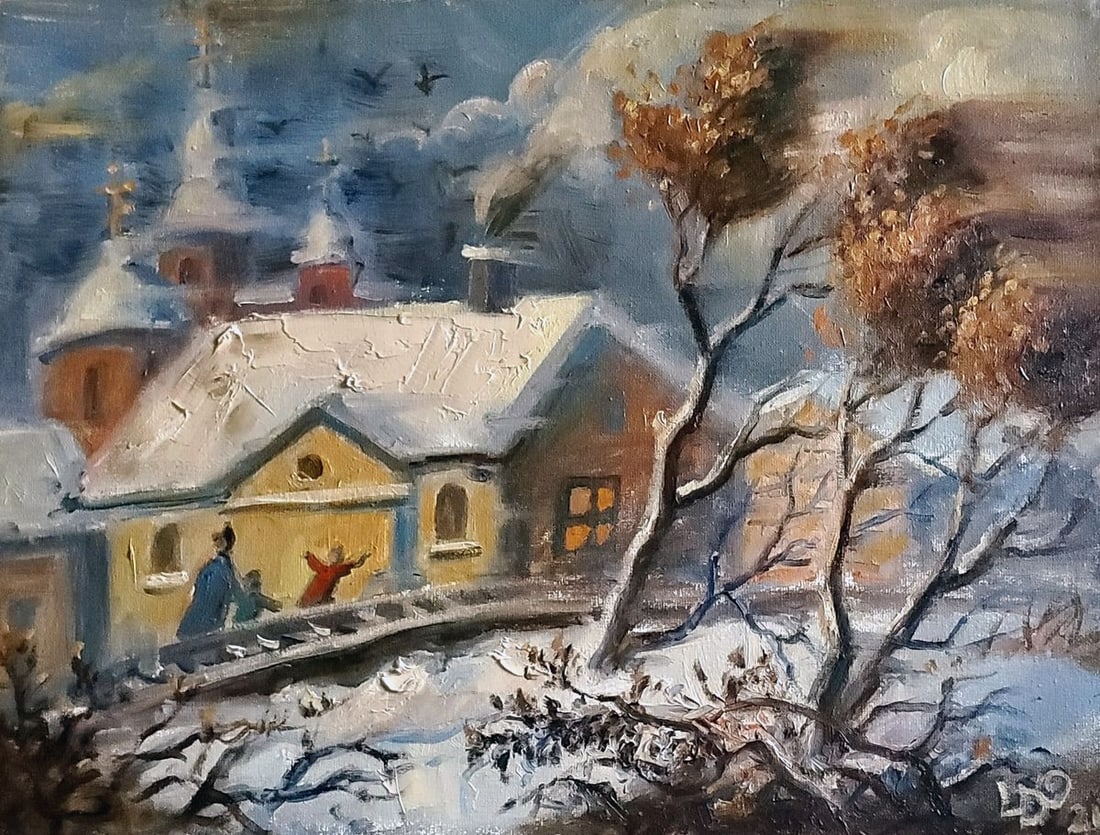 Oil painting House near the railway Litvinov Daniil Olegovich: Title: Oil painting House near the railway Litvinov Daniil Olegovich Description: NoLitv 1156*** ABOUT THIS PAINTING **** TITLE: "House near the railway"* ARTISTS: Litvinov Daniil Olegovich* SIZE: 40x