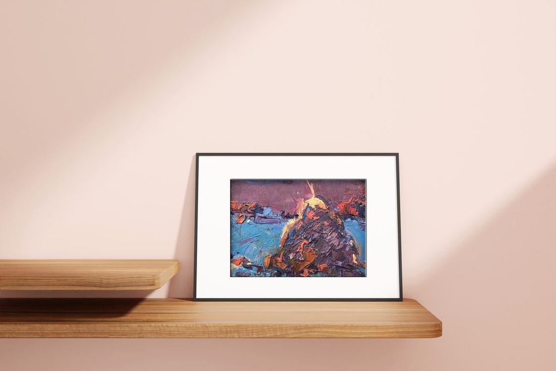 Oil painting Winter night Kalenyuk Oksana - 4