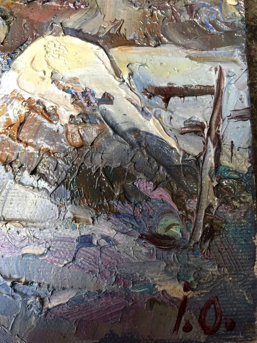 Oil painting Morning frosty dawn Kalenyuk Oksana - 11
