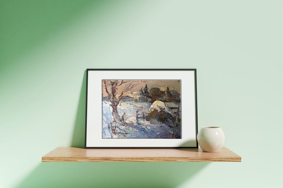 Oil painting Morning frosty dawn Kalenyuk Oksana - 2