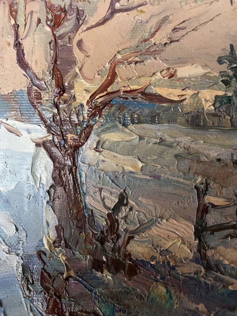 Oil painting Morning frosty dawn Kalenyuk Oksana - 4