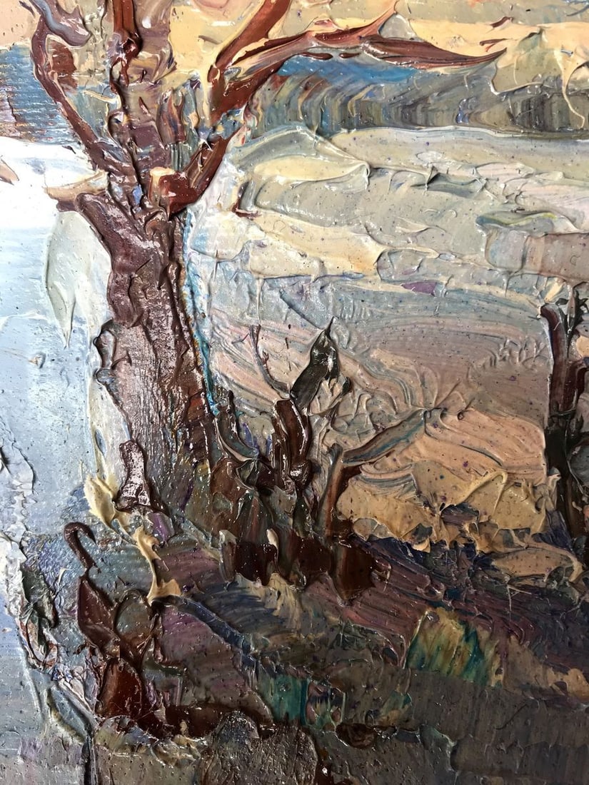 Oil painting Morning frosty dawn Kalenyuk Oksana - 5