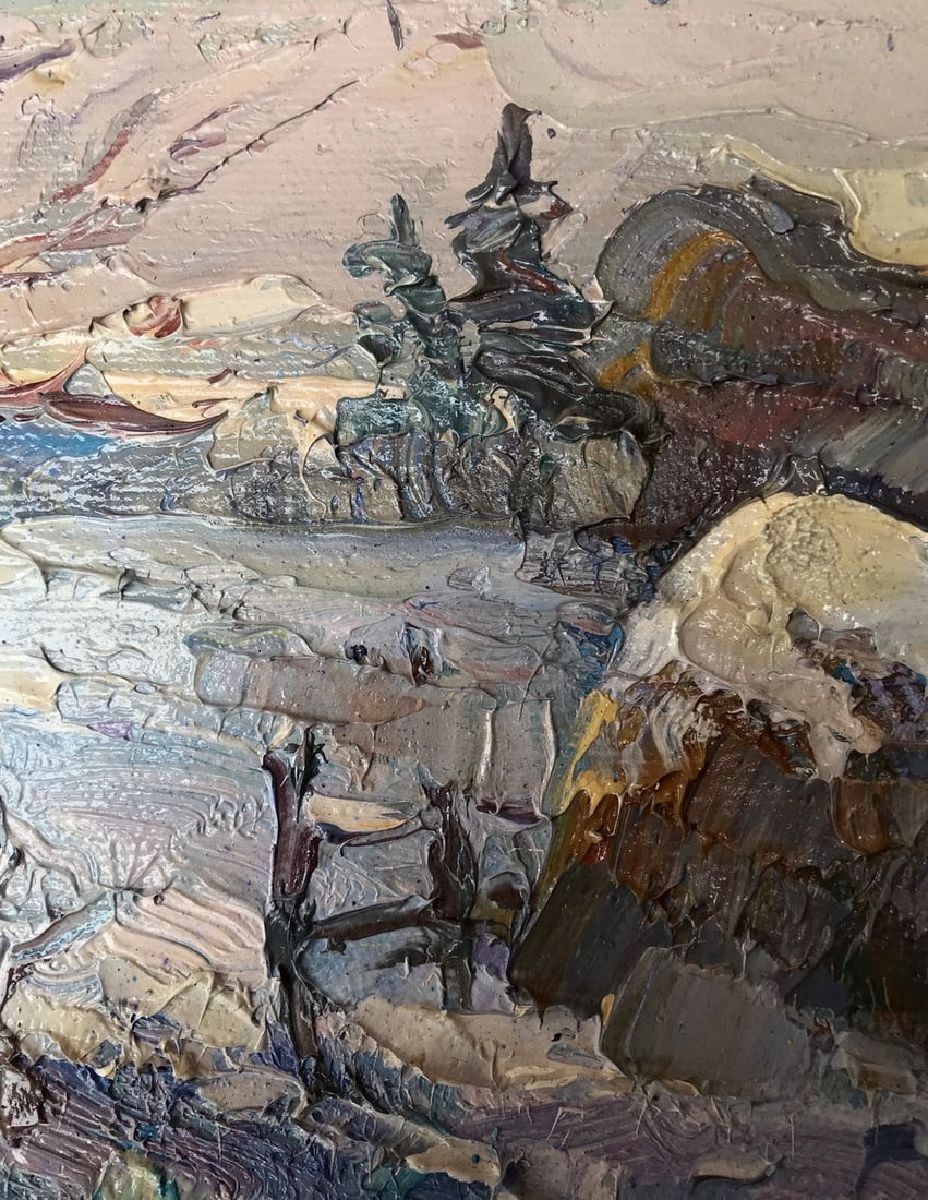 Oil painting Morning frosty dawn Kalenyuk Oksana - 6