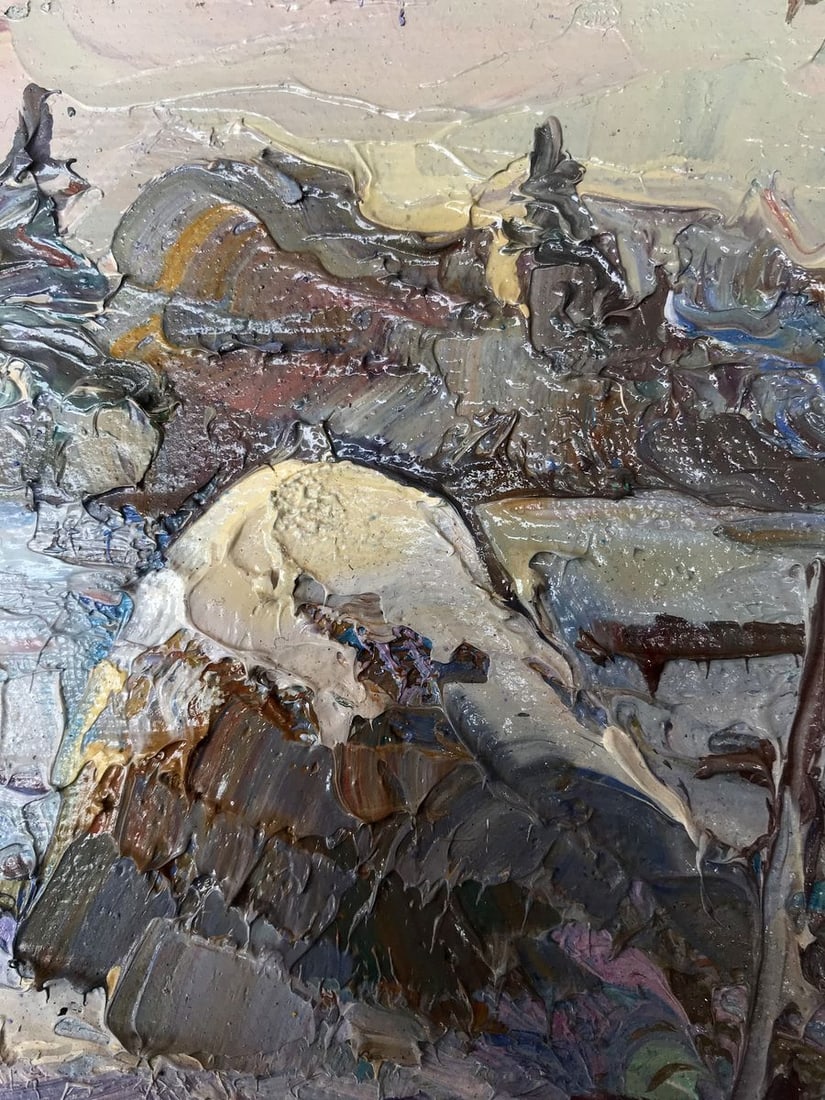 Oil painting Morning frosty dawn Kalenyuk Oksana - 8