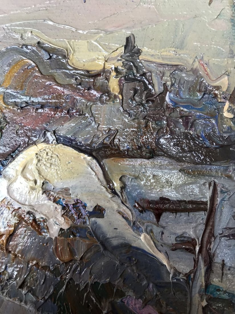 Oil painting Morning frosty dawn Kalenyuk Oksana - 9