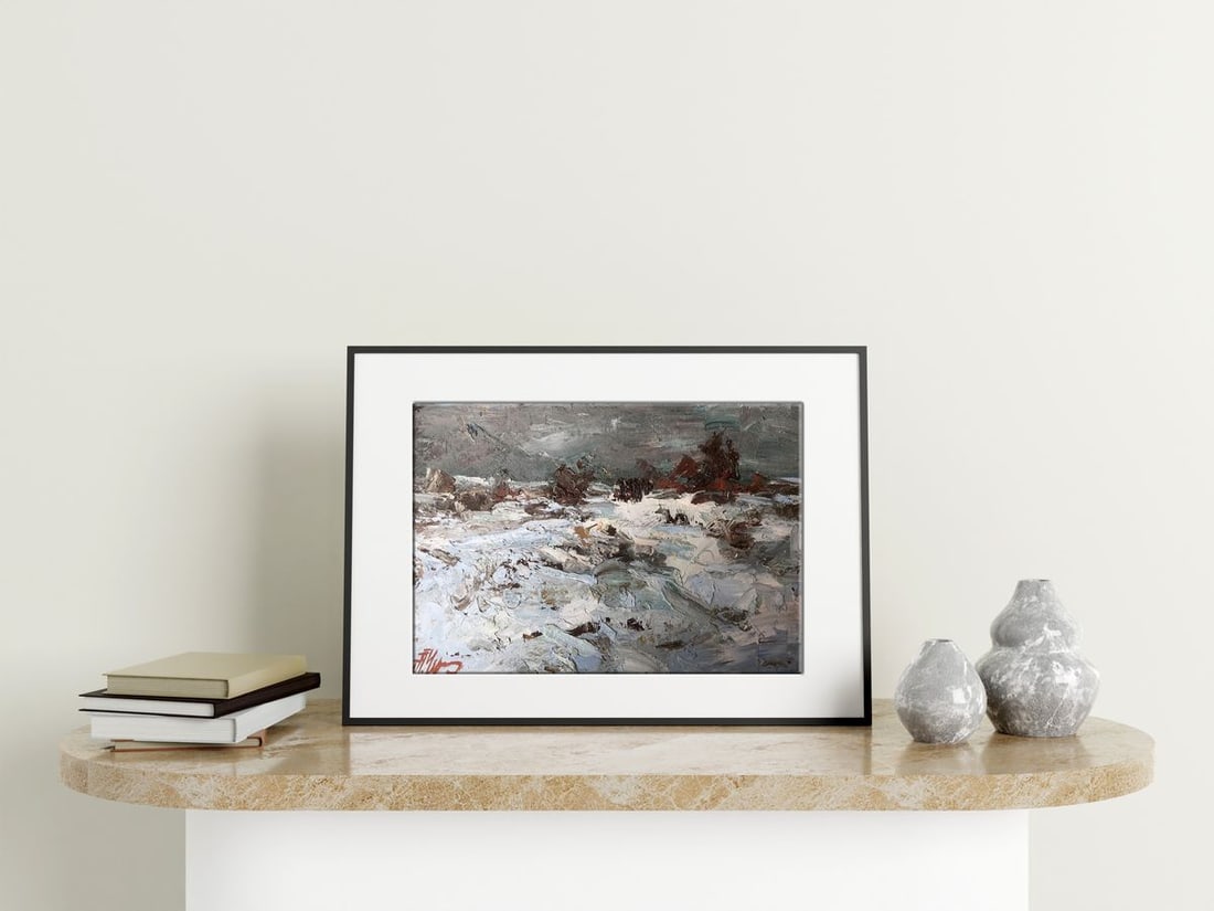 Oil painting Winter steppes Alexander Nikolaevich Cherednichenko - 2