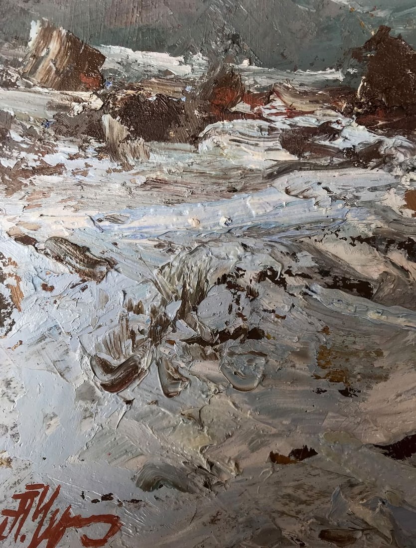 Oil painting Winter steppes Alexander Nikolaevich Cherednichenko - 5