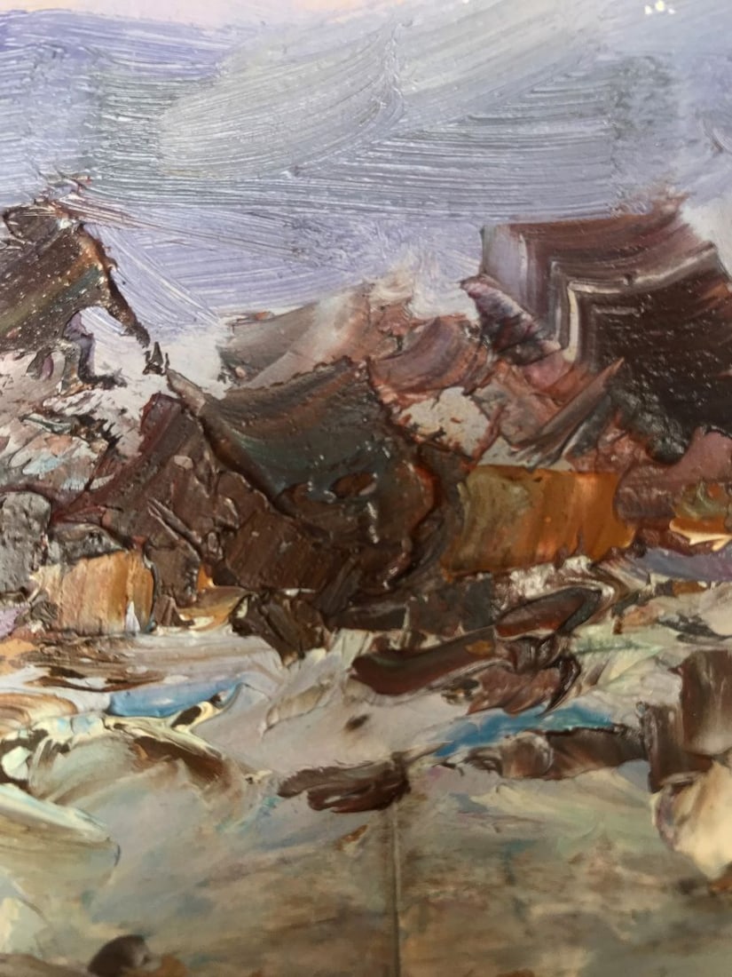 Oil painting Winter evening Alexander Nikolaevich Cherednichenko - 8