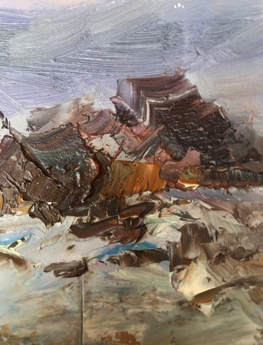 Oil painting Winter evening Alexander Nikolaevich Cherednichenko - 9