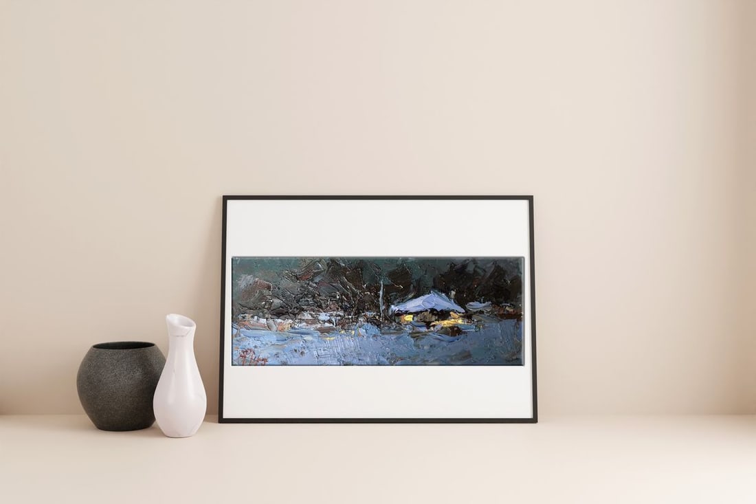 Oil painting Winter silence Alexander Nikolaevich Cherednichenko - 2